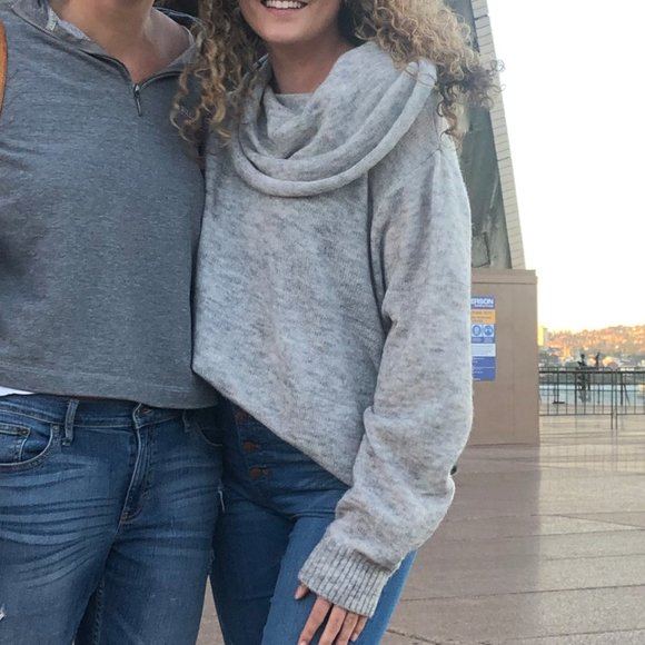 H&M Sweaters - Light Gray H&M Super Soft Cowl Neck Sweater